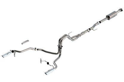 Borla F-150 2021 5.0L 4dr CC SB EC STB Lariat/KR/Platinum/LTD 3/2.25 SRE Cat-Back ATAK CHR Tips 140867