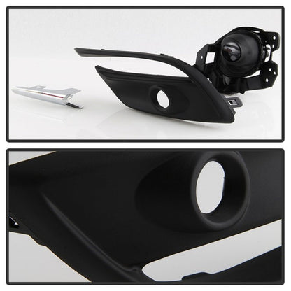 Spyder 17-18 Mazda 3 OEM Style Full LED Fog Light w/Switch - Clear (FL-MM32017-LED-C) 9043192