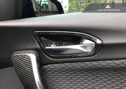 AutoTecknic Dry Carbon Interior Door Handle Trim Set - BMW F87 M2 | F22 2-Series | F20 1-Series