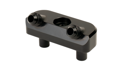 Billet Aluminum Transmission Cooler Manifold (45° Angle)