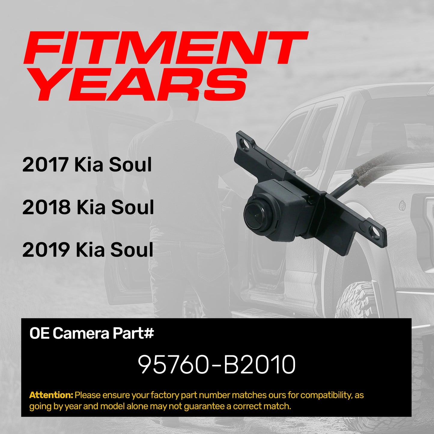 Kia Soul (2017-2019) OEM Replacement Backup Camera OE Part # 95760-B2010
