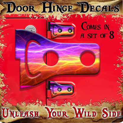 Purple lighting Door hinge decals 18