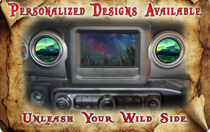 Steering wheel decal Northern lights 120