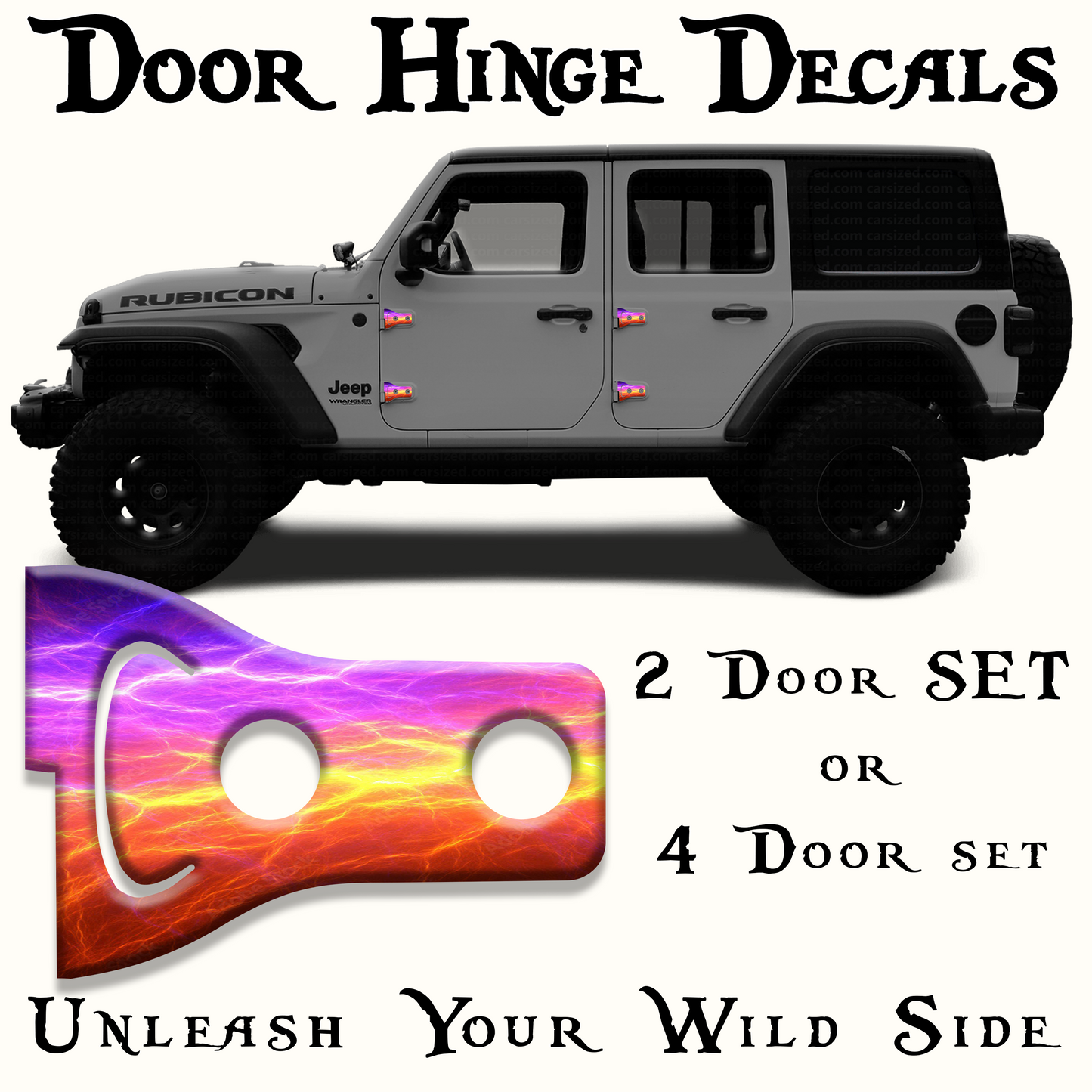 Purple lighting Door hinge decals 18