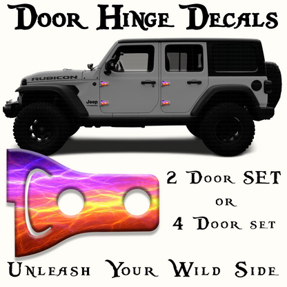 Purple lighting Door hinge decals 18