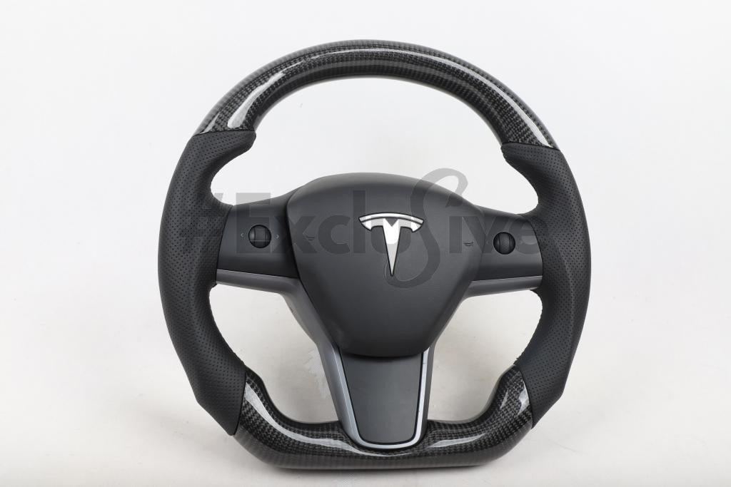 Tesla Model 3 & Model Y Custom Steering Wheel by Exclusive Steering