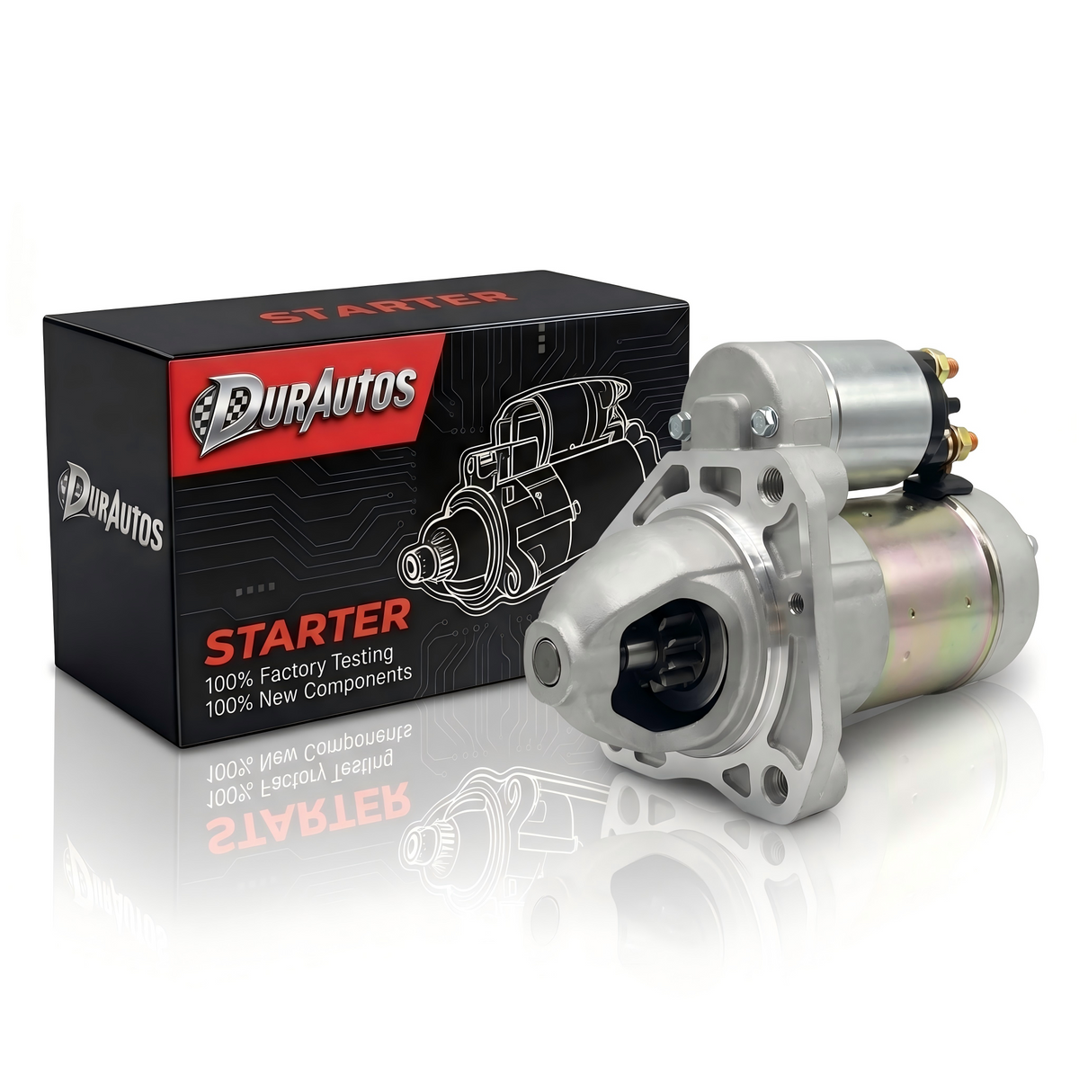 Durautos Starter Motor for 2009-2016 Toyota Corolla & Matrix 1.8L, Replaces 28100-0T050