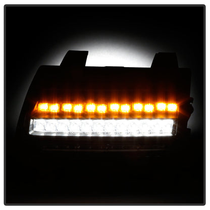 Spyder Jeep Wrangler 2018-2019 ( LED Model Only) LED Front Bumper Lights - Sequential Signal - Black 5086808