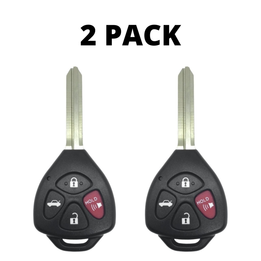 Toyota Camry 2011 4 Button Remote Head Key for HYQ12BBY G Chip (2 Pack)