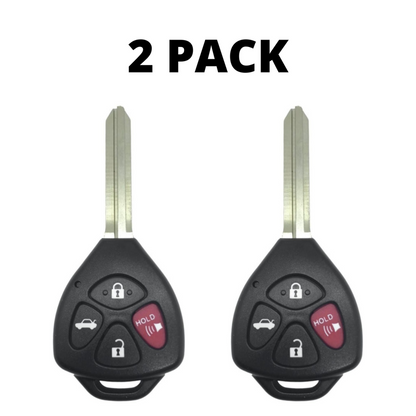 Toyota Camry 2011 4 Button Remote Head Key for HYQ12BBY G Chip (2 Pack)