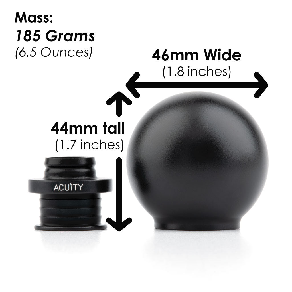 POCO Low-Profile Shift Knob in Satin Black Anodized Finish