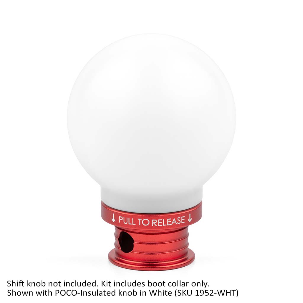 Satin Red Aluminum Shift Boot Collar for POCO Shift Knobs
