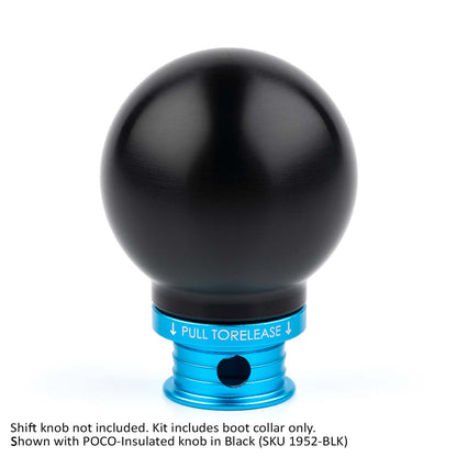 Satin Teal Aluminum Shift Boot Collar for POCO Shift Knobs