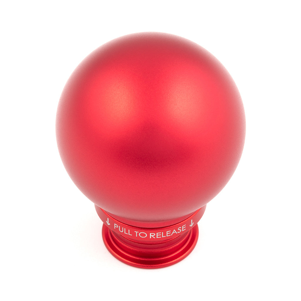 POCO Low-Profile Shift Knob in Satin Red Anodized Finish
