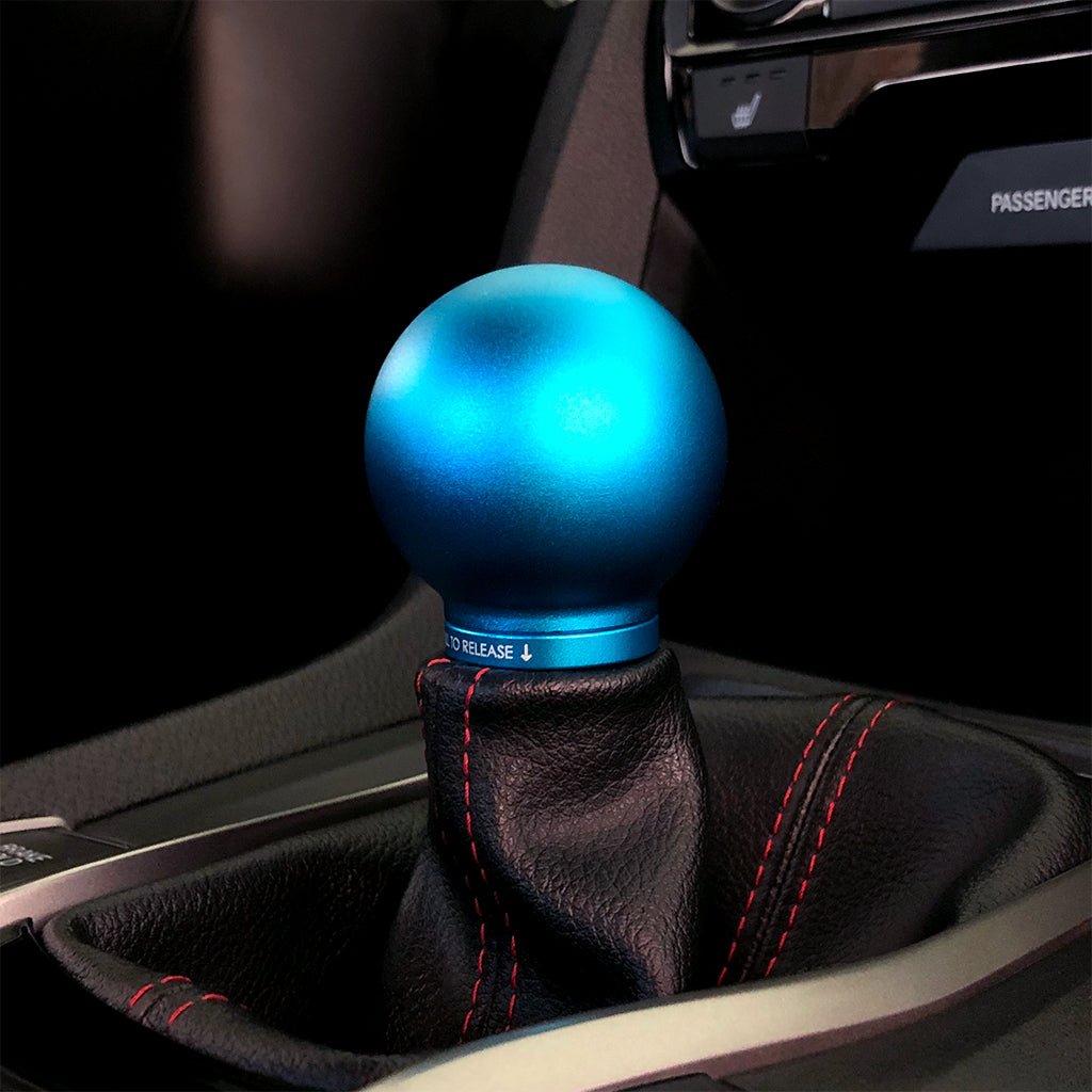 POCO Low-Profile Shift Knob in Satin Teal Anodized Finish