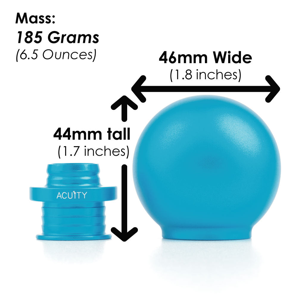 POCO Low-Profile Shift Knob in Satin Teal Anodized Finish