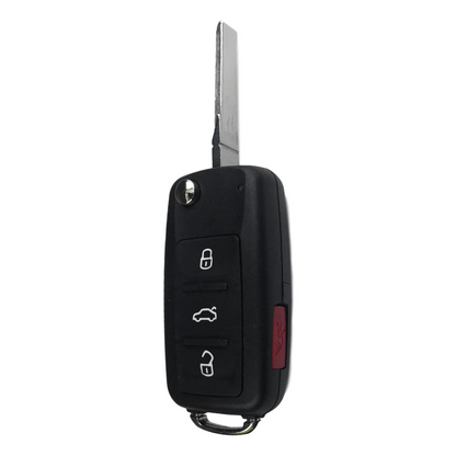 Volkswagen 4 Button Flip Key Remote 2010-2016 for FCC: NBG010206T (PEPS) (Pack of 2)