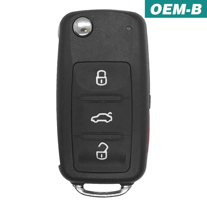 Volkswagen Jetta Passat Tiguan 2012-2018 OEM 4 Button Flip Key NBGFS93N