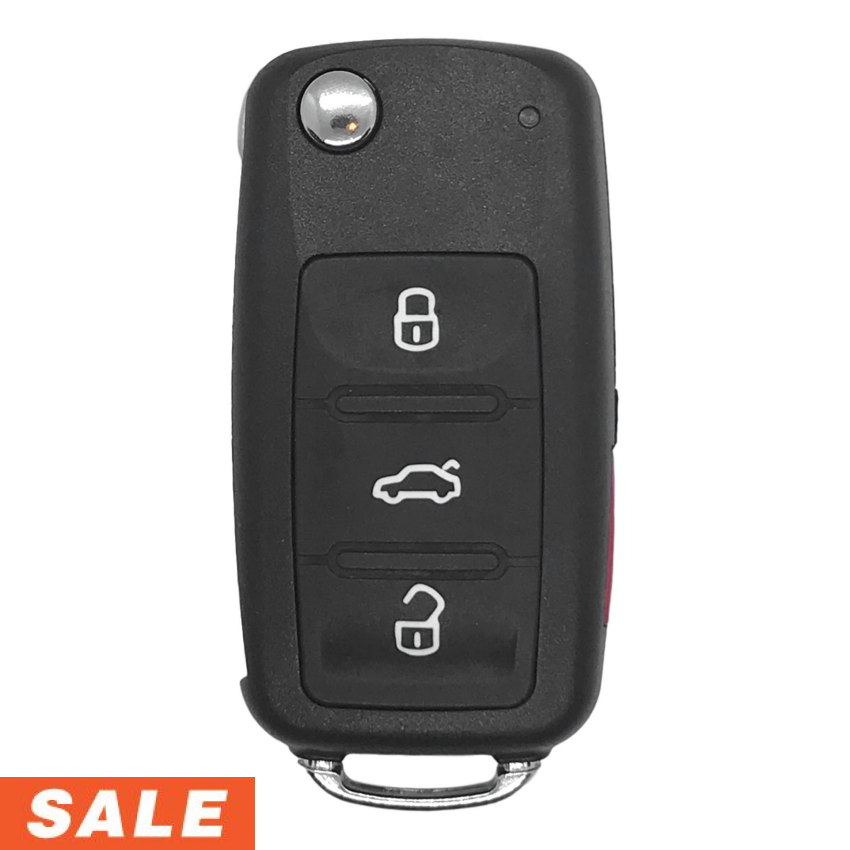 Volkswagen 4 Button Flip Key Remote 2010-2016 for FCC: NBG010206T (PEPS)