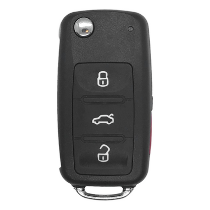 Volkswagen 4 Button Flip Key Remote 2010-2016 for FCC: NBG010206T (PEPS) (Pack of 2)