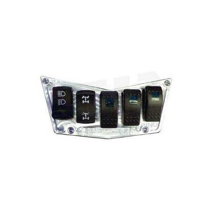 5 Switch Dash Panel Silver