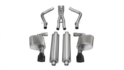 Corsa 12-13 Dodge Charger SRT-8 6.4L V8 Black Sport Cat-Back Exhaust 14463BLK