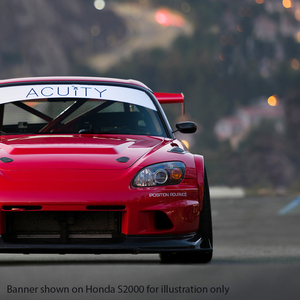 Matte White Windshield Banner
