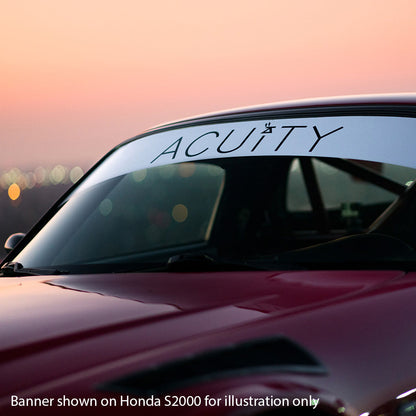 Matte White Windshield Banner