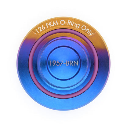 Podium-Ti Oil Cap in Burnt Titanium Finish for Hondas/Acuras