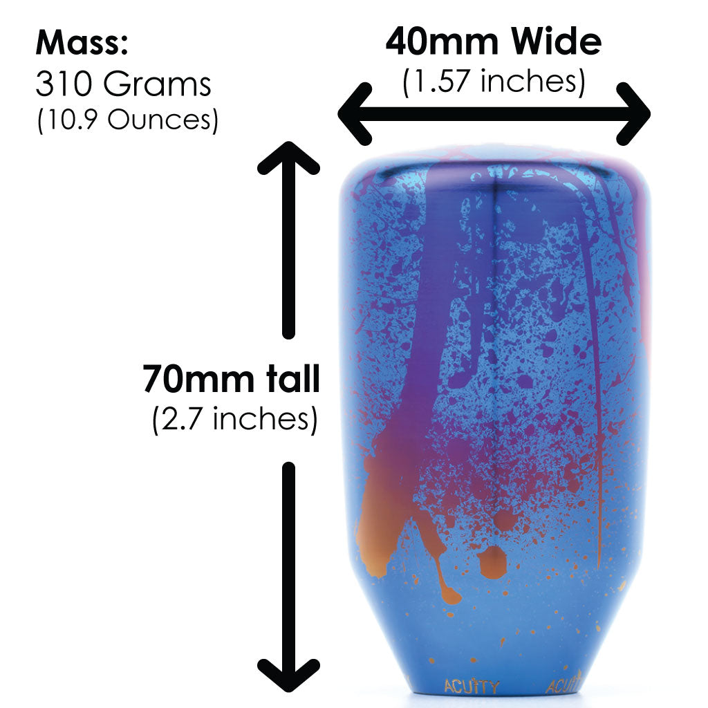 ESCO-Ti Shift Knob in Splatter Titanium Finish(M10X1.5)