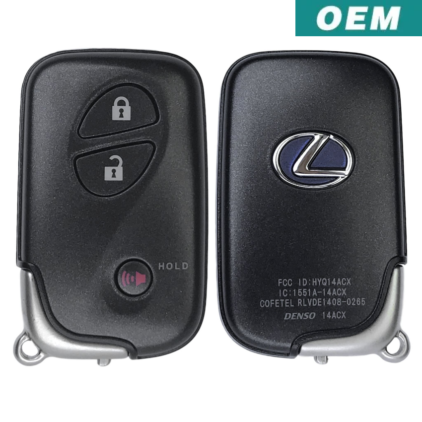 Lexus 2010-2017 OEM 3 Button Smart Key Remote FCC: HYQ14ACX | GNE-5290