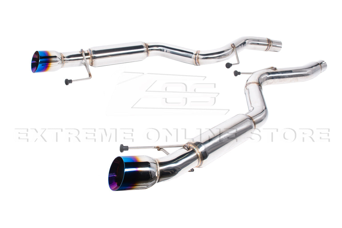 2015-2023 Ford Mustang Muffler Axle Back Dual Burnt Tips Exhaust