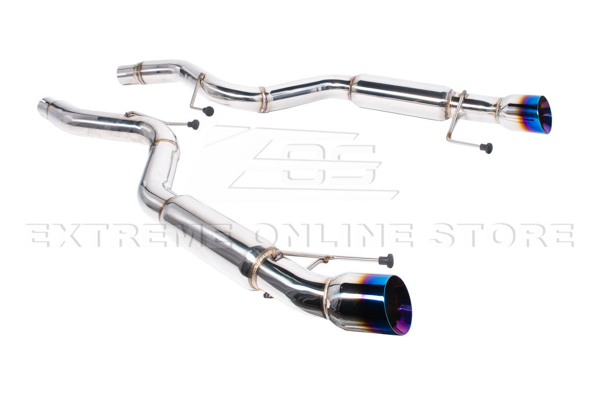 2015-2023 Ford Mustang Muffler Axle Back Dual Burnt Tips Exhaust