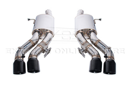 2016-2019 Cadillac CTS-V Muffler Axle Back Quad BLACK Tips