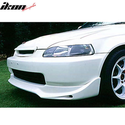 1996-1998 Honda Civic Jun Style Unpainted Front Bumper Lip Spoiler PU