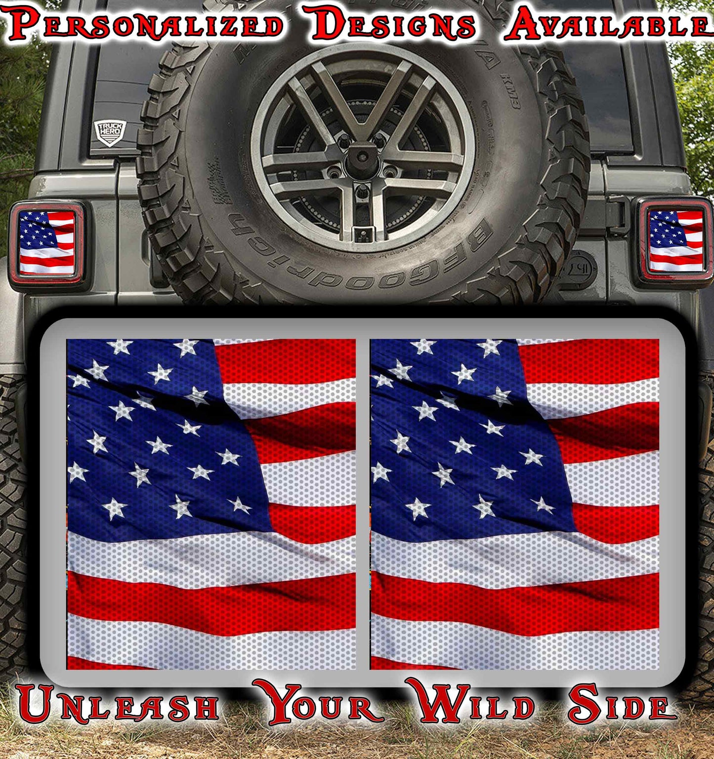 Merica Taillight cover decal 19