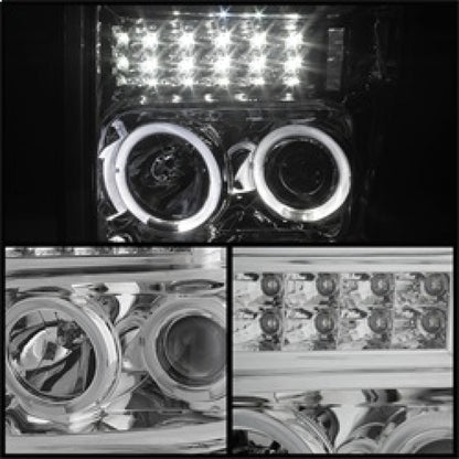 SPYDER Xtune Ford F250/350/450 Super Duty 08-10 Projector Headlights LED Halo Chrome PRO-JH-FS08-LED-C 5076274