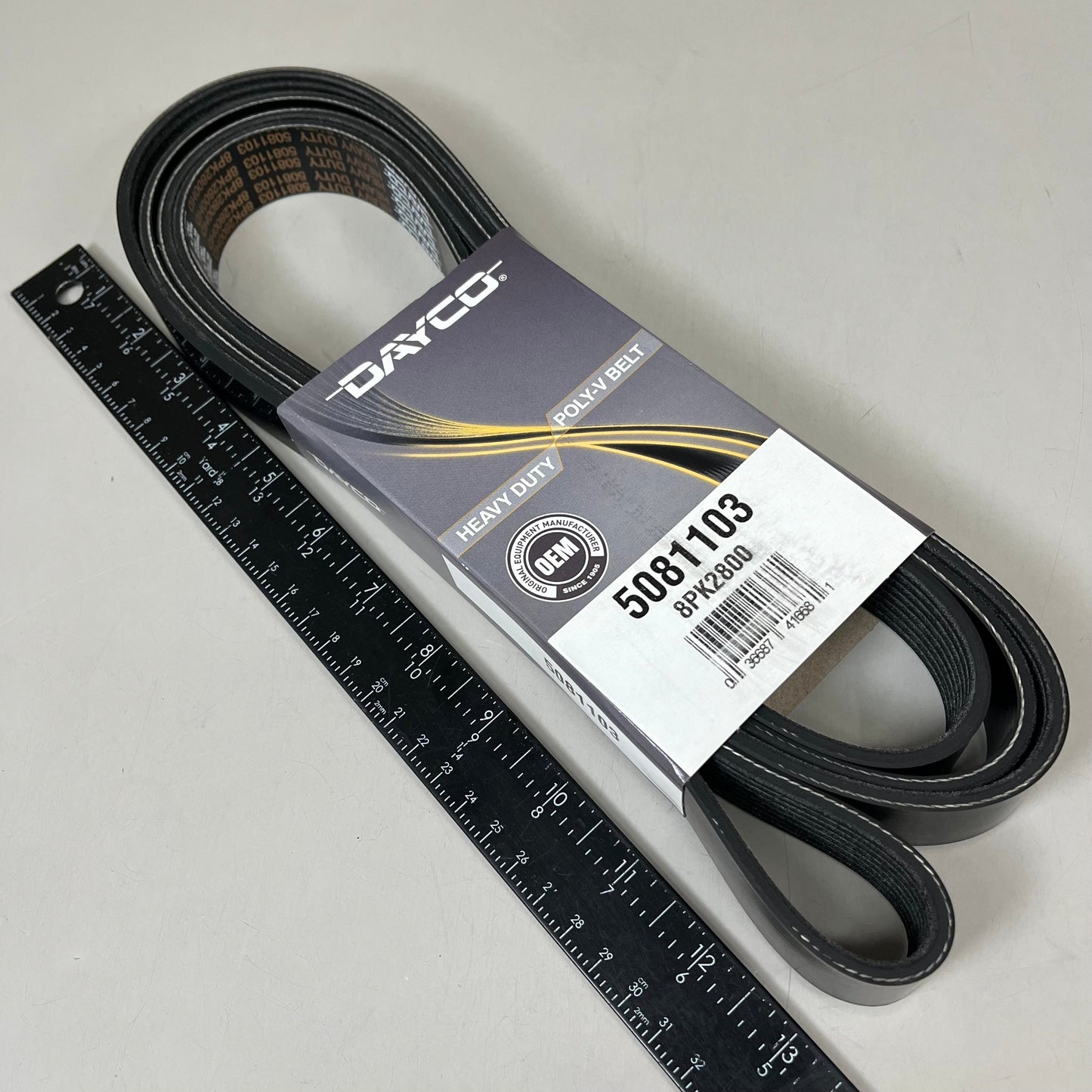 DAYCO Standard Straight Poly Rib Belt 1.10"Top Width 110.25" Effective L 5081103