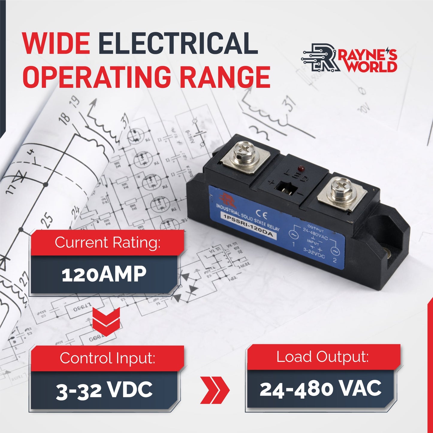 120 Solid State Relay | Single Phase Industrial | DA (DC-AC)