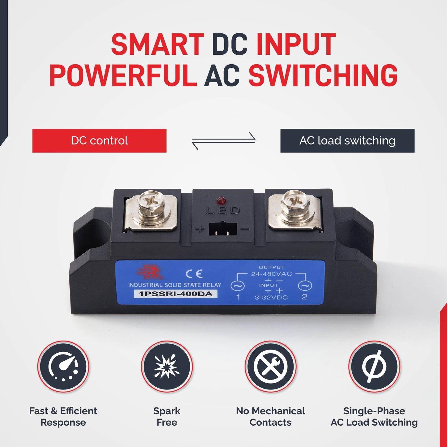 60 Solid State Relay | Single Phase Industrial | DA (DC-AC)