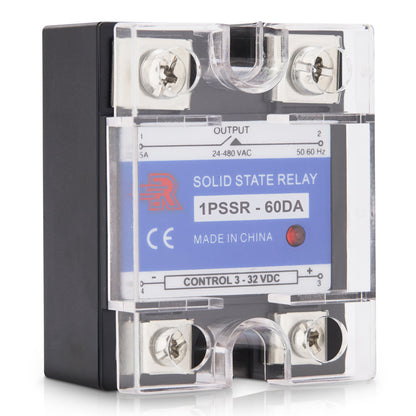 60 Amp DA Solid State Relay Module SSR-DC to AC-3-32VDC Control-24-480VAC Output