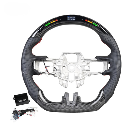 Real Carbon Fiber LED Steering Wheel for Ford Mustang EcoBoost, GT & Shelby GT350 GT500 2015-2017