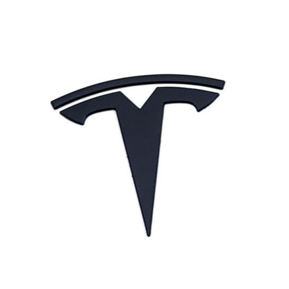 T Logo Emblem - Front - Matte Black | Tesla Model 3 & Model Y