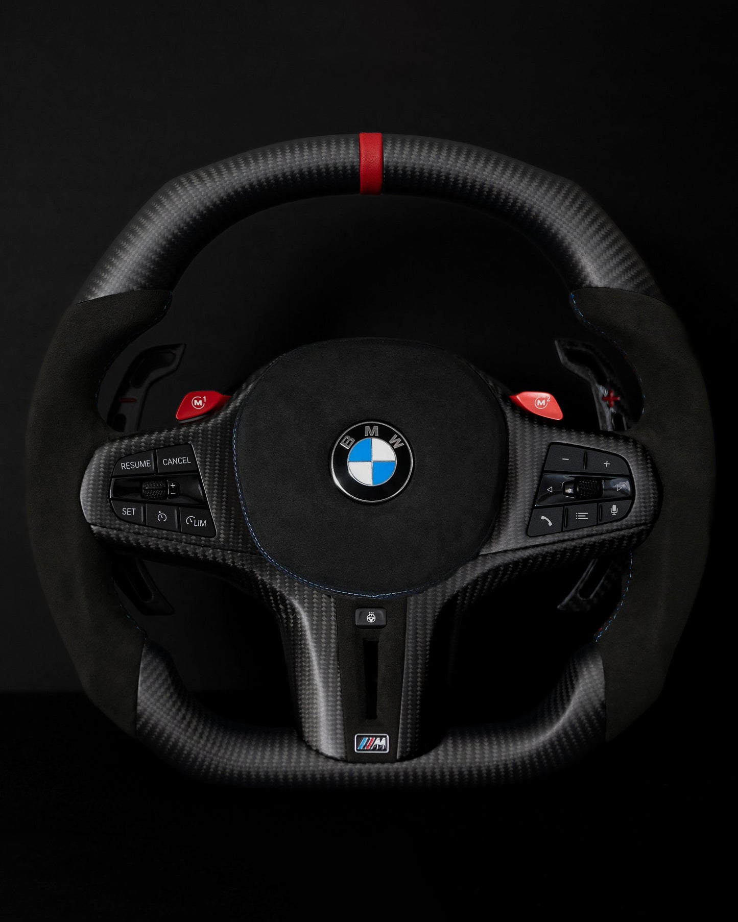 BMW Alcantara Flat Bottom Matte Carbon Fiber Steering Wheel for G Chassis- Carbone's Signature Design for G20 G30 G80 G82 M3 M4 M2 M340i