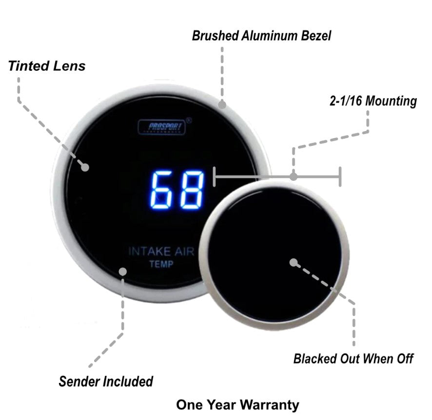 2-1/16" Digital Intake Temperature Gauge
