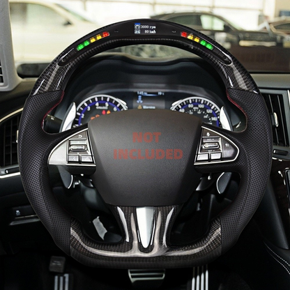 LED Carbon Fiber Steering Wheel for Infiniti Q50 / Q50L / QX50 2013-2016
