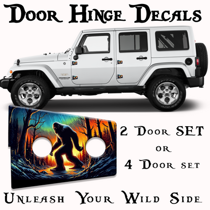 Bigfoot Door hinge decals 1
