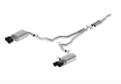 Ford Racing 2024 Mustang 2.3L Sport Non-Active Cat-Back Exhaust w/GT Valance - Black Tip M-5200-M2SBV