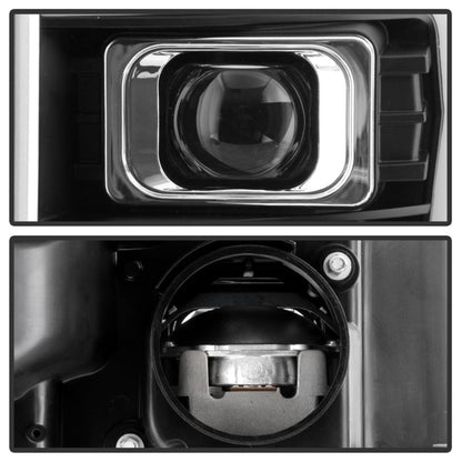 Spyder Ford F250/350/450 11-16 V2 High-Power LED Headlights-White Light Bar-Black PRO-YD-FS11V2PL-BK 5087898