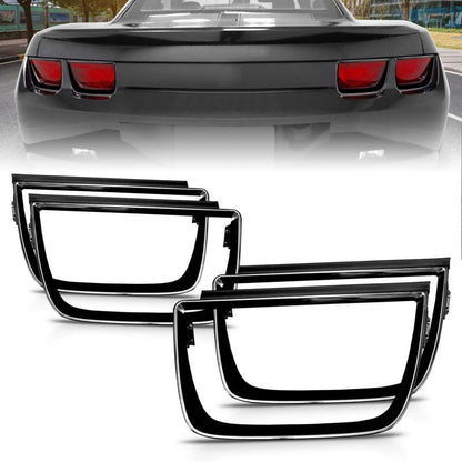 Anzo 2010-2013 Chevrolet Camaro Taillight Bezels - 4pc Gloss Black
